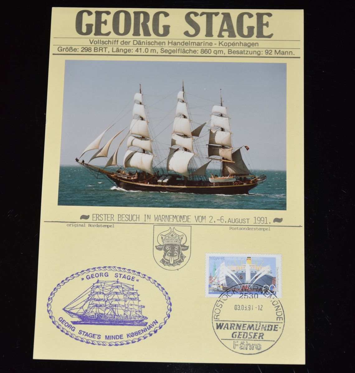 "Georg Stage" - Warnemünde 1991