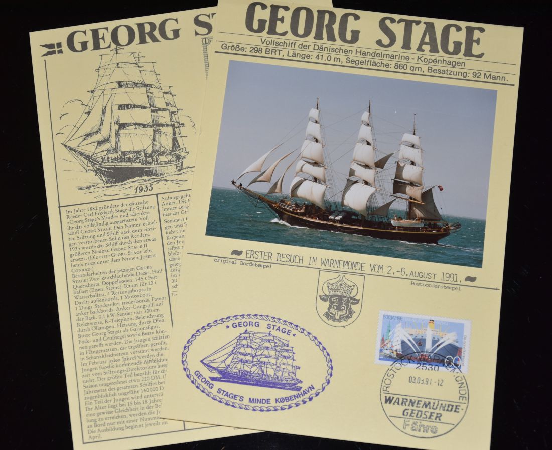 Heute gibt es noch einmal das dänische Vollschiff Georg Stage.