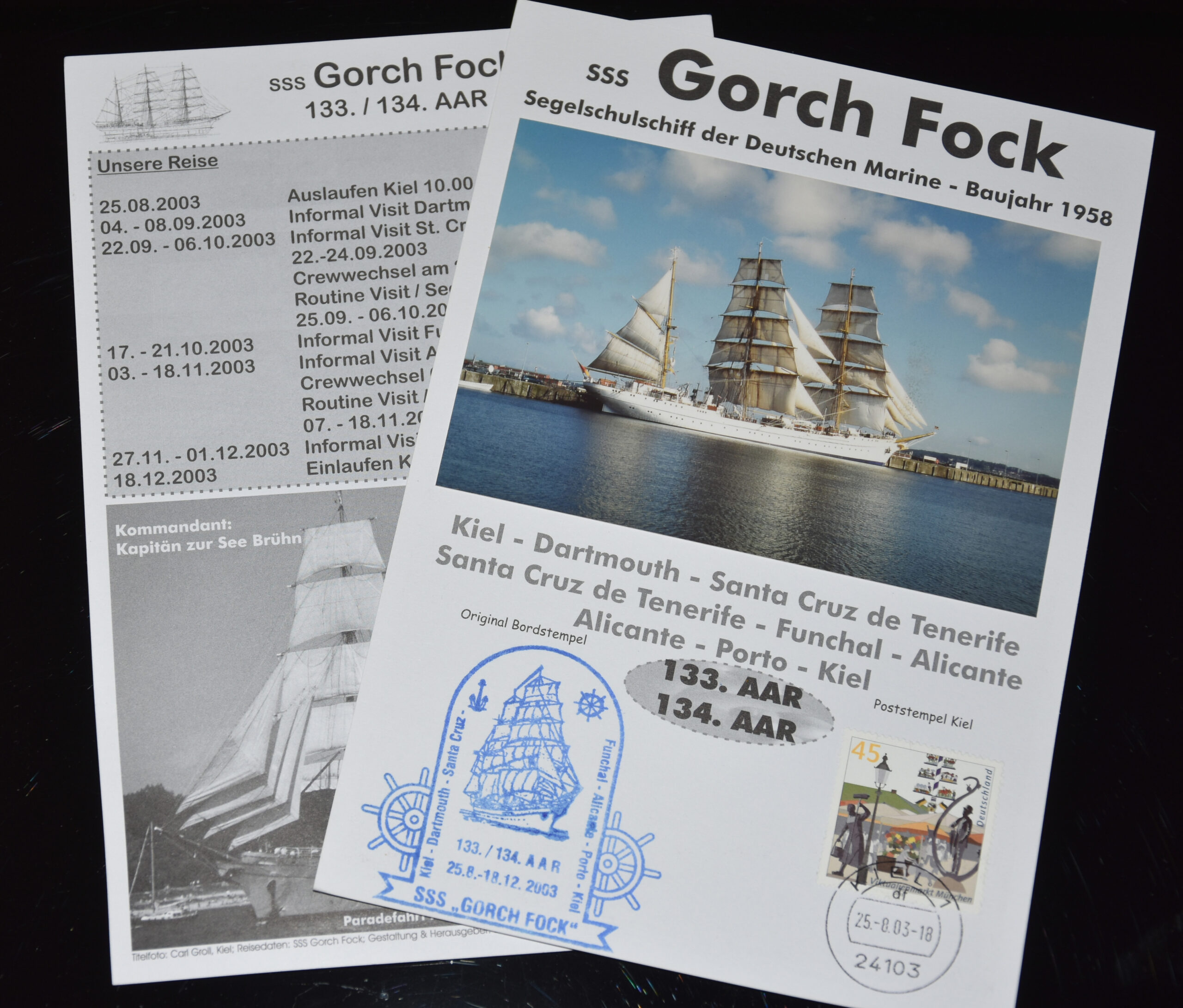 Erfahren Sie etwas über die 133./134. AAR des SSS „Gorch Fock“