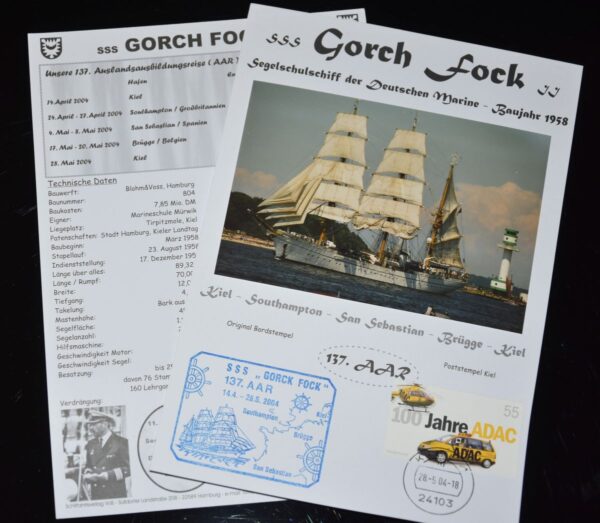 "Gorch Fock" - Informationen zur 137. AAR 2004 – Bild 2