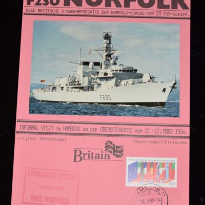 "HMS Norfolk" - Überseebrücke Hamburg 1990