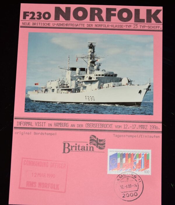 "HMS Norfolk" - Überseebrücke Hamburg 1990