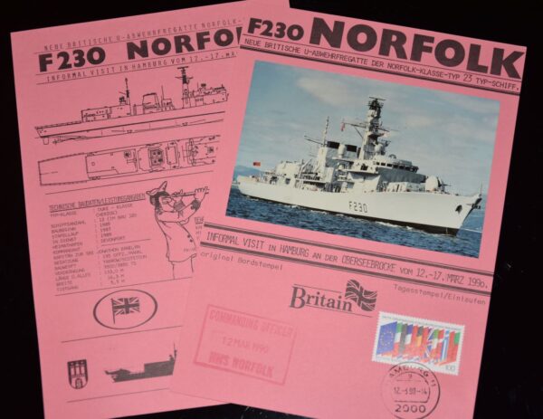 "HMS Norfolk" - Überseebrücke Hamburg 1990 – Bild 2