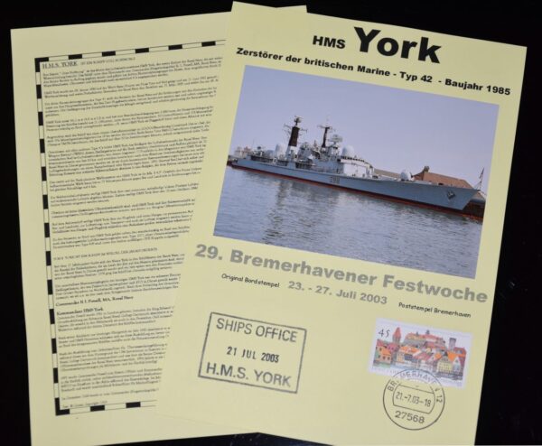 "HMS York" - 29. Bremerhavener Festwoche 2003 – Bild 2
