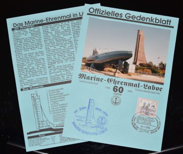 Marine-Ehrenmal-Laboe - Gedenkblatt 60 Jahre 1996 – Bild 2