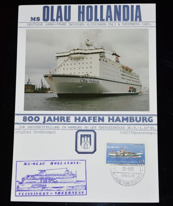 "Olau Hollandia" - Indienststellung & 800 Jahre Hafen Hamburg 1989