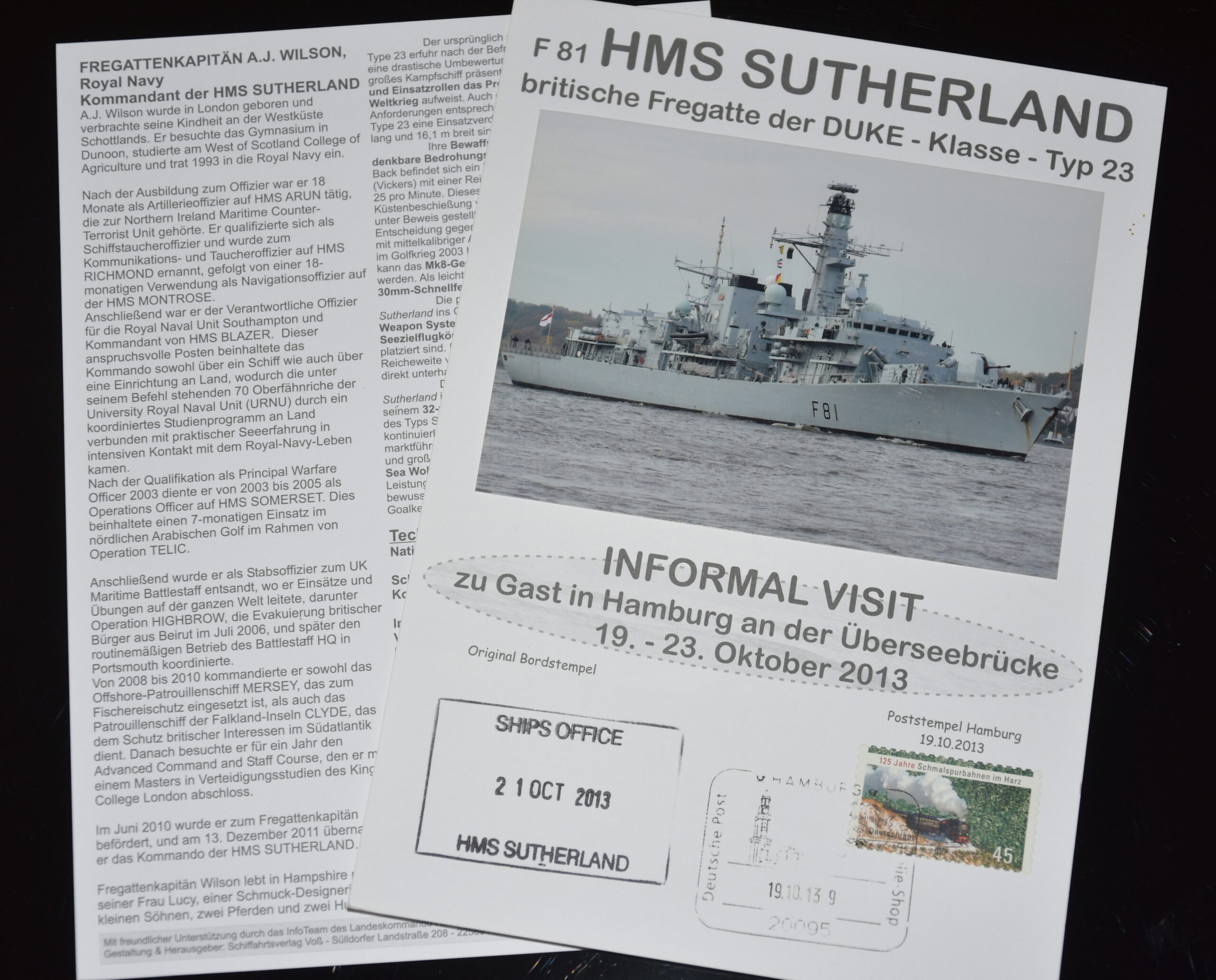 Die Fregatte F 81 „HMS Sutherland“…
