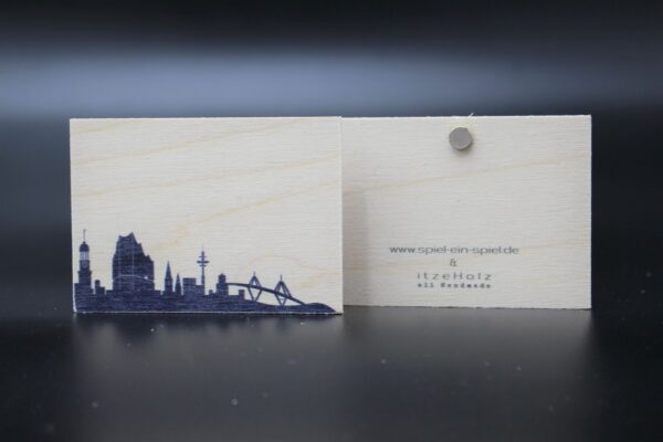 Holzmagnet „Hamburg“ – Skyline – Bild 2