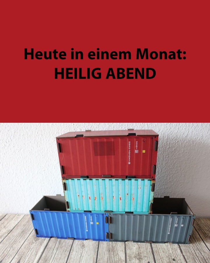 Heute in einem Monat steht Ihr vor dem Problem,